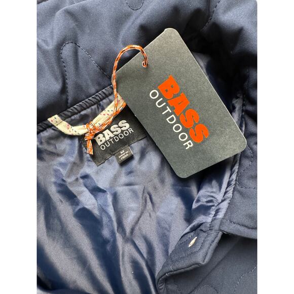 BASS OUTDOOR Women's Quilted Long-Sleeve Jacket NAVY NWT SIZE M - Picture 7 of 10